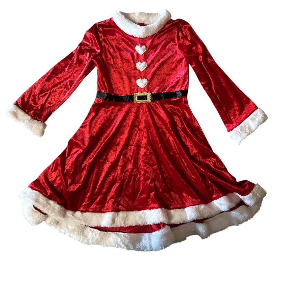H&M Red and White Santa Dress Christmas for Kids Size 8-10